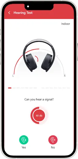 Hearing test using headphones on Video call